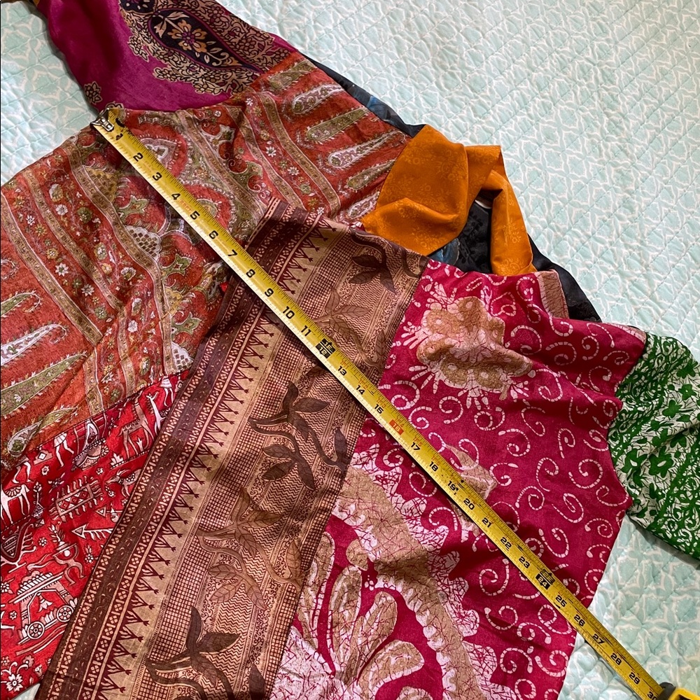 Bohemian Up Cycled Sari Patchwork Jacket - image 3